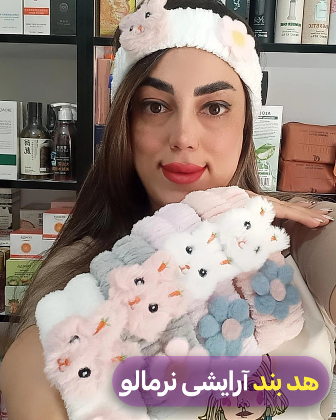 هد بند آرایشی بسیار نرم و مخملی مدل گل و خرگوش