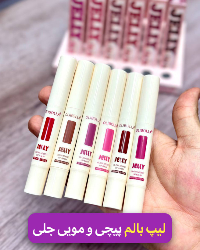 رژ لب کُره ای براش دار اولی بولا بدون چسبندکی لب محصول ترند اینستا
