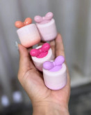 رژ لب خیس و بالم لب کره ای مدل پاپیونی همراه با براش مخصوص